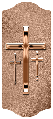 DARAY-C-517-BZ-SH-BZ Bronze 3 Crosses Shimmer Bronze